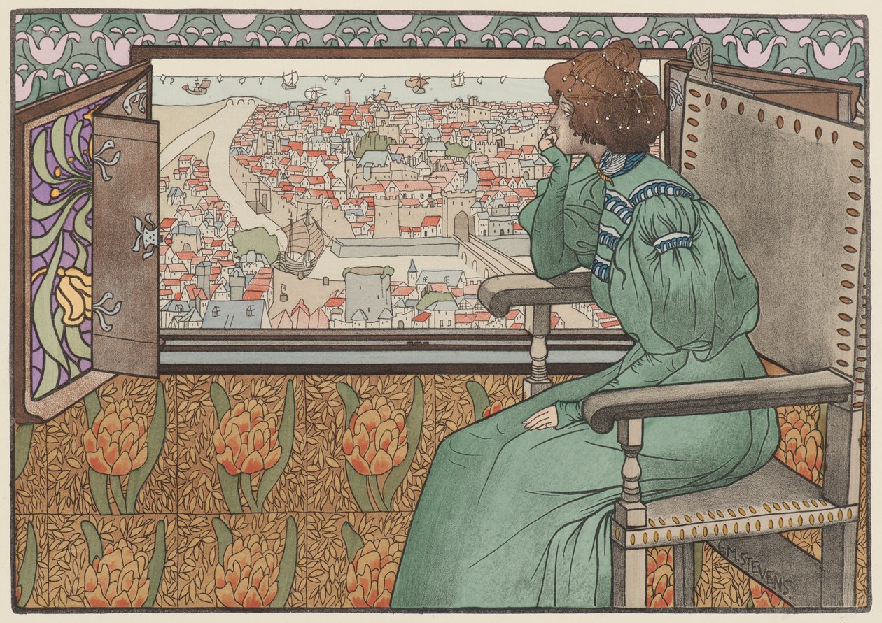 Solveig, cerca de 1897. de Gustave Max Stevens