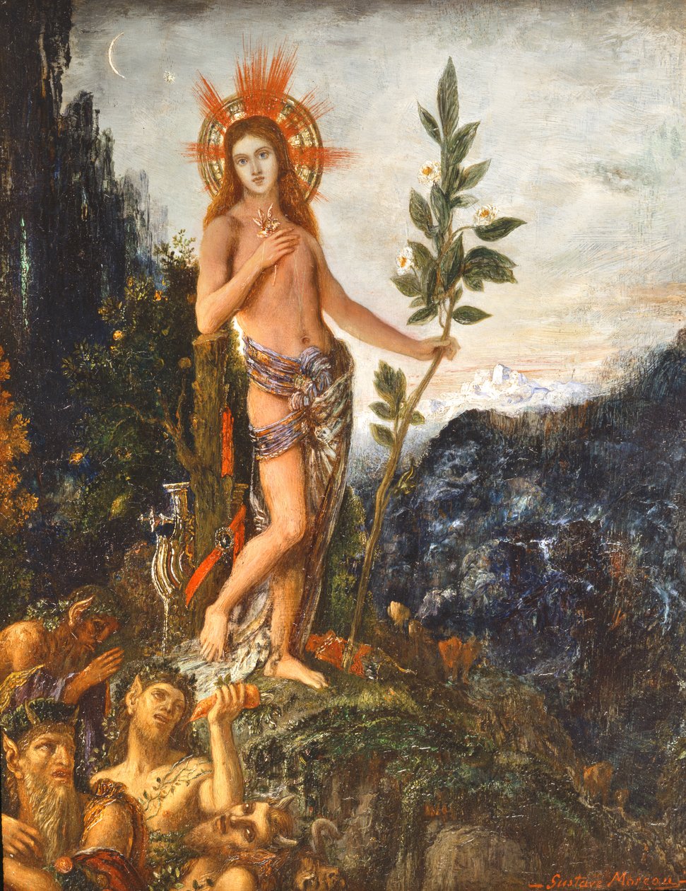 Apollo Recebendo as Ofertas dos Pastores de Gustave Moreau