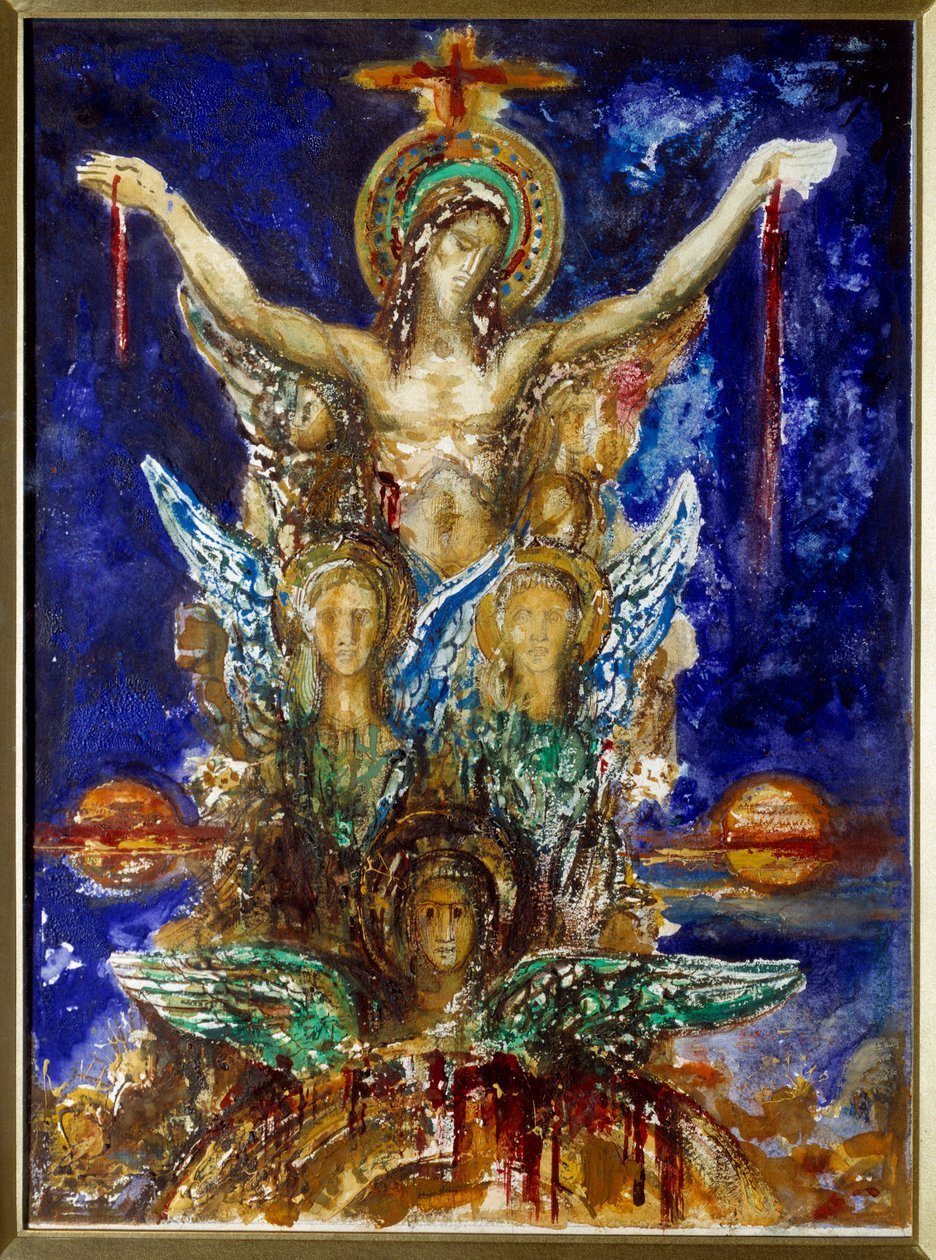Aquarela do Cristo Redentor de Gustave Moreau de Gustave Moreau