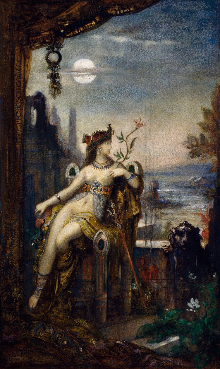 Cleópatra, de Gustave Moreau, aquarela de Gustave Moreau