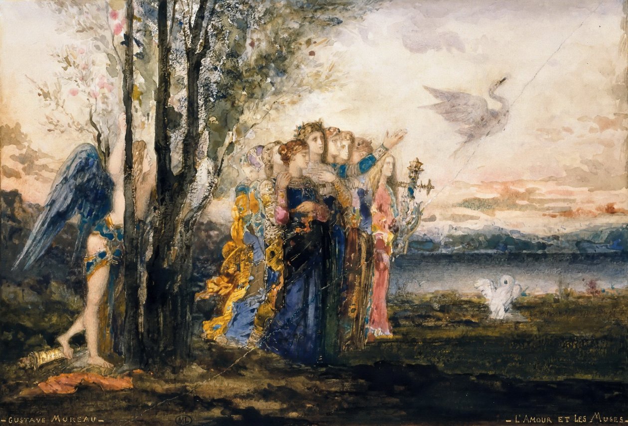 Cupido e as Musas de Gustave Moreau