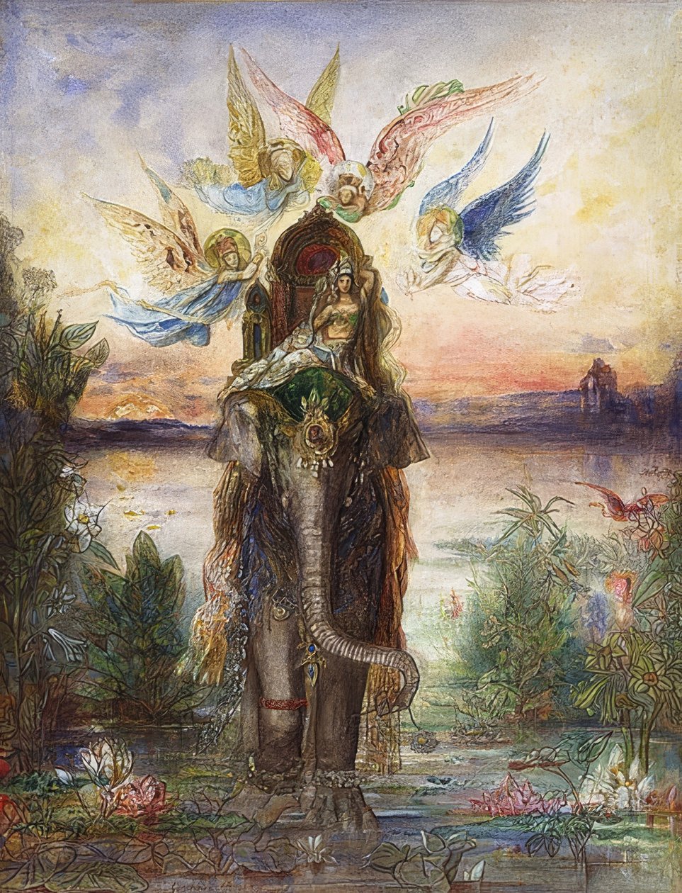 Der Heilige Elefant (Péri). 1882 de Gustave Moreau
