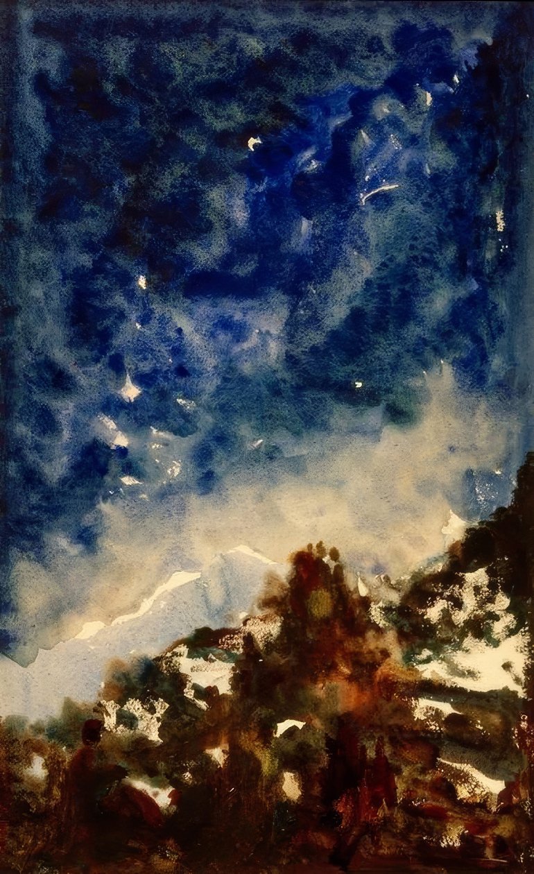 Estudo da paisagem de Gustave Moreau