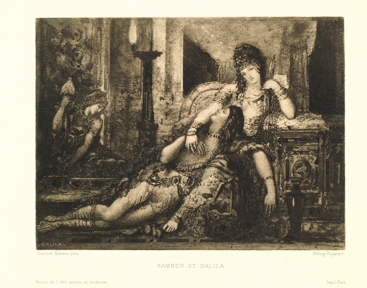 França, Paris, Samson e Delilah por Gustave Moreau (1826-1898), heliografia de Gustave Moreau