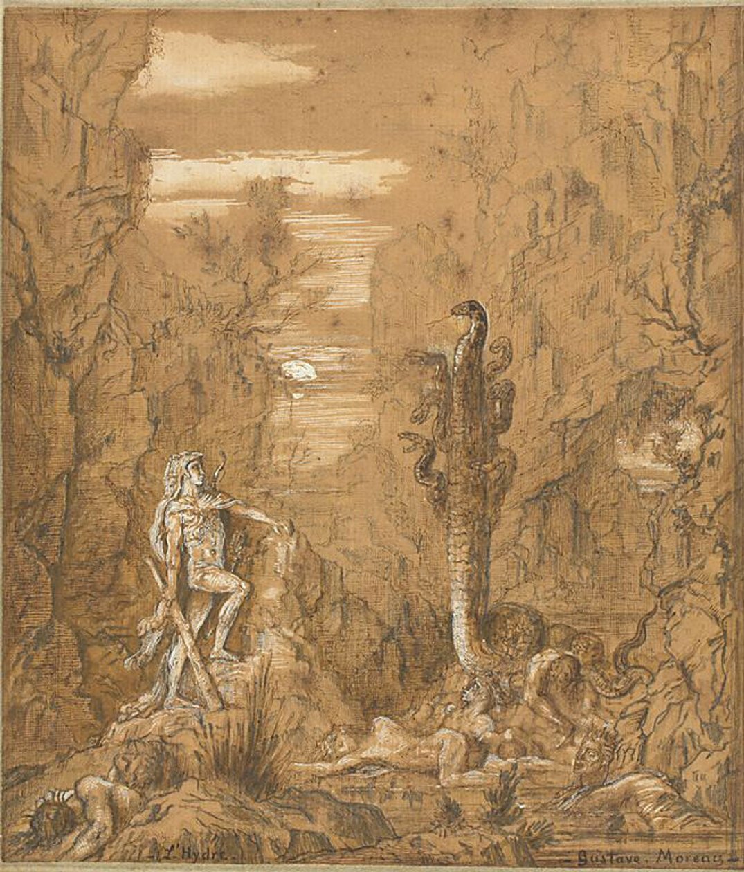 Hércules e a Hidra de Lerna de Gustave Moreau