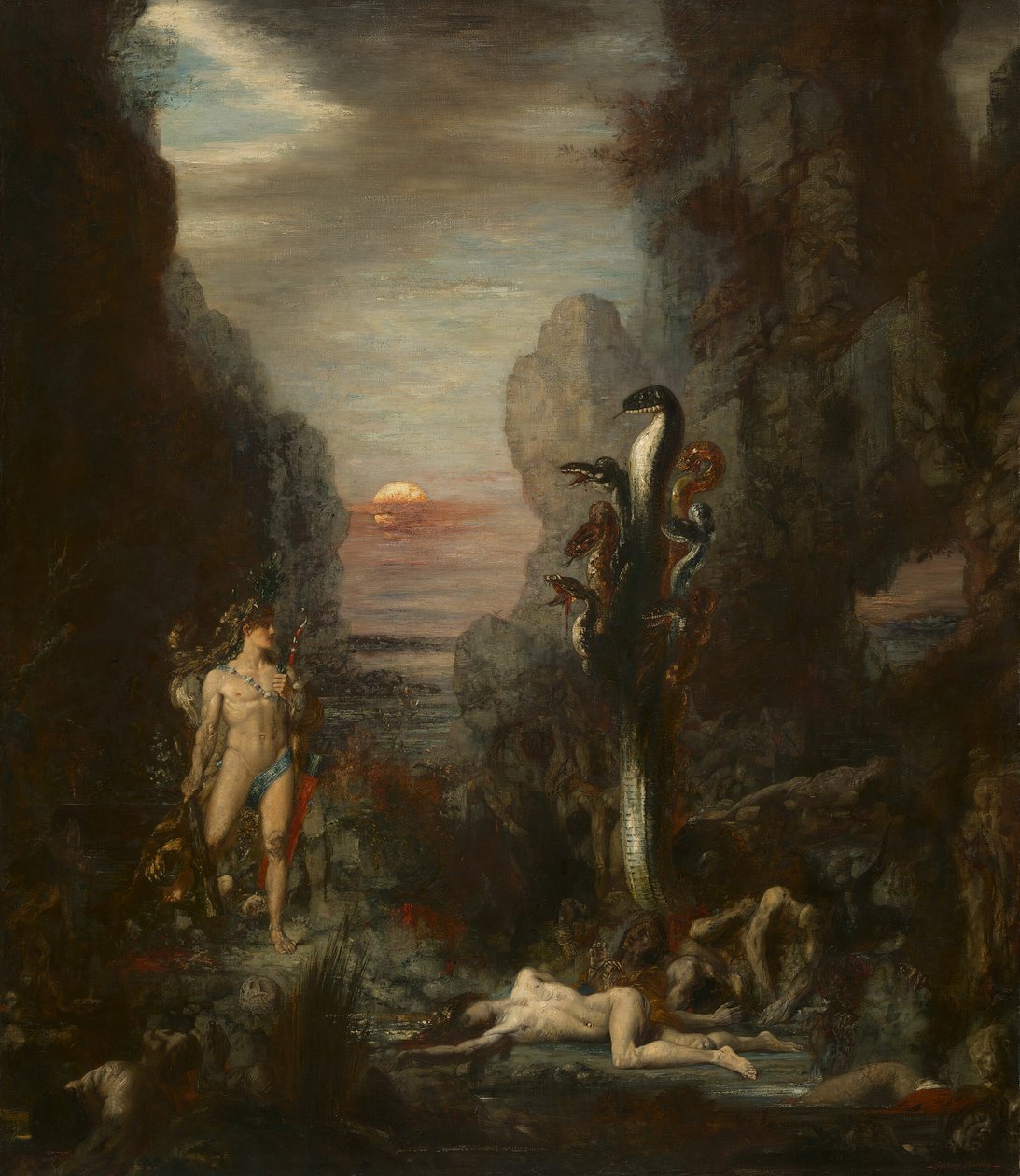 Hércules e a Hidra de Lerna, 187576. de Gustave Moreau
