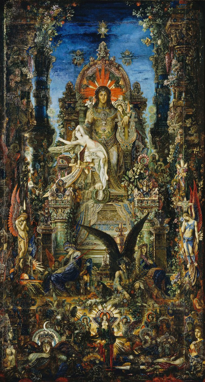 Júpiter e Semele, 1894-95 de Gustave Moreau
