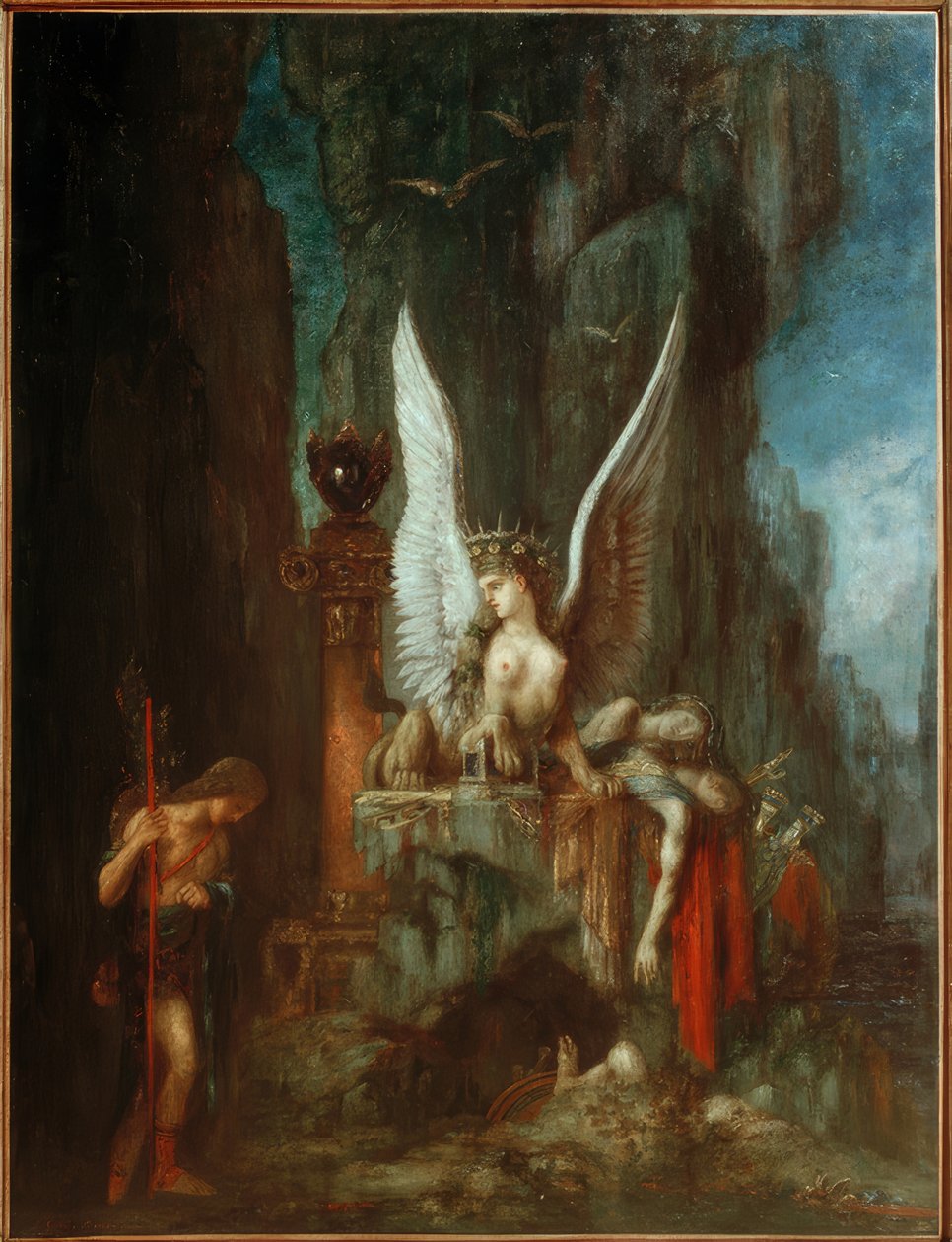Édipo do viajante ou igualdade antes da morte de Gustave Moreau