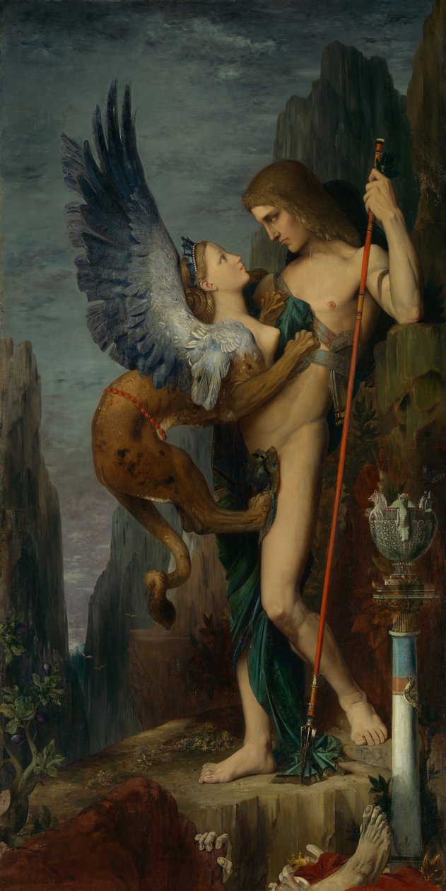 Édipo e a Esfinge, 1864. de Gustave Moreau