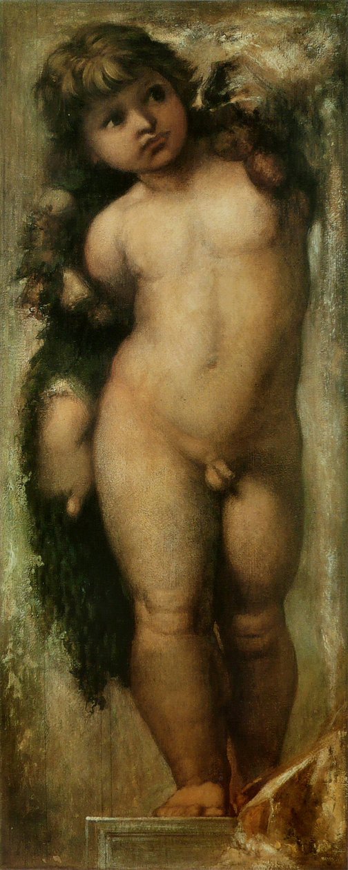 Putto segundo Rafael. Cópia do Putto de Rafael, da Academia de São Lucas em Roma. de Gustave Moreau