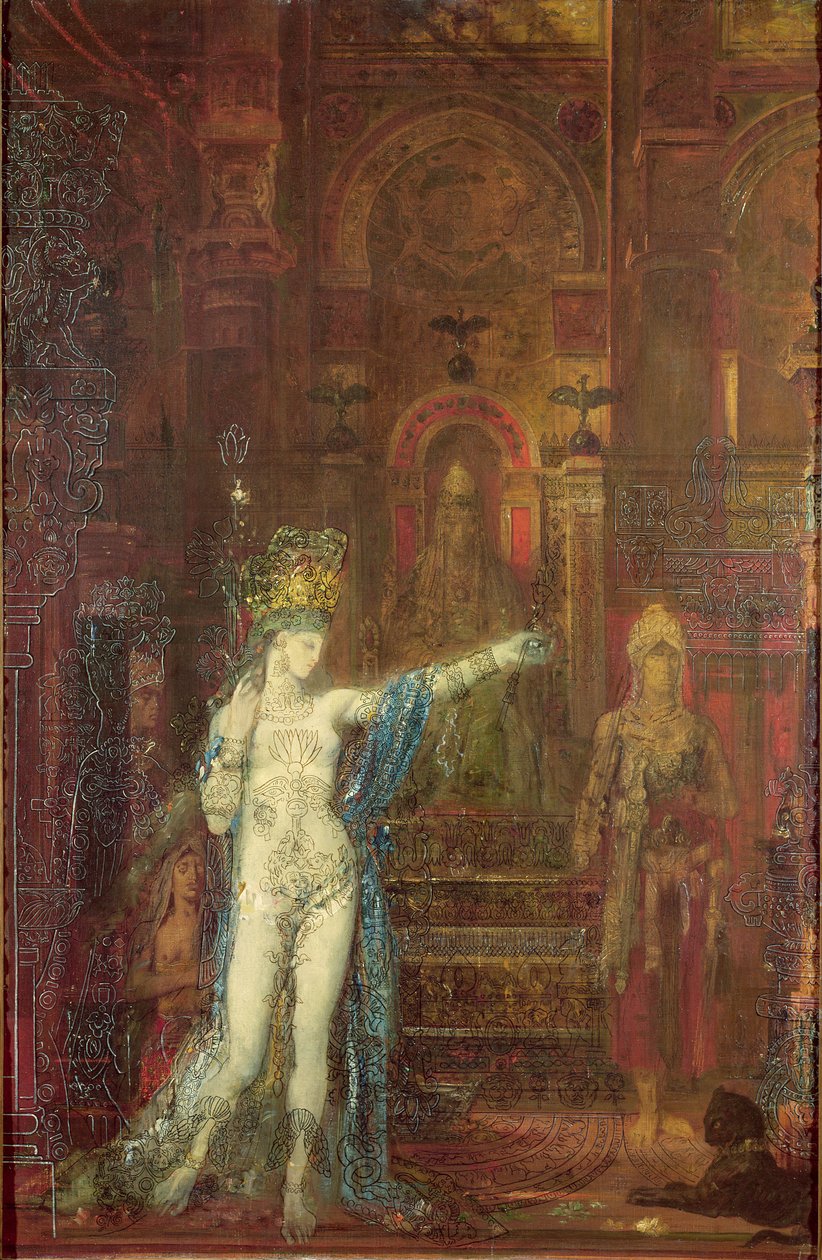 Salomé Dançando Antes de Herodes, c.1874 de Gustave Moreau