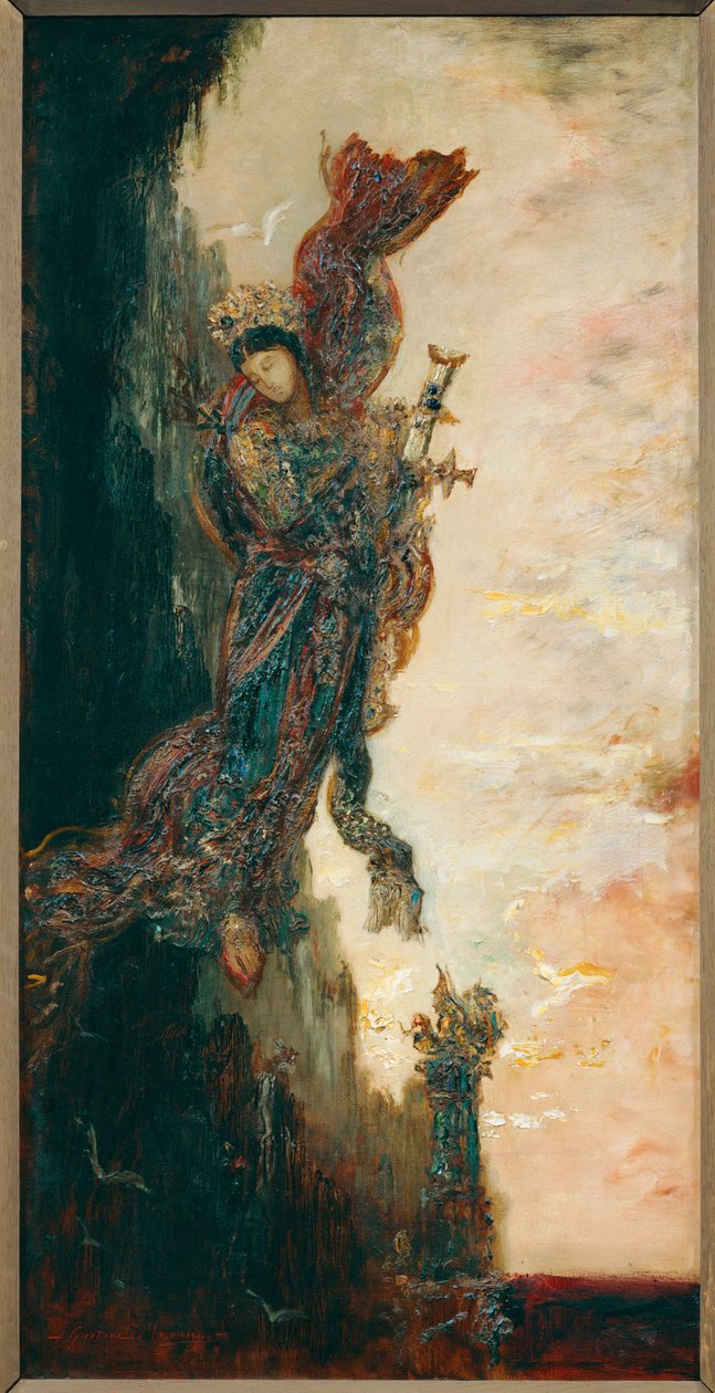 Safo, em queda (pintura sobre tela) de Gustave Moreau