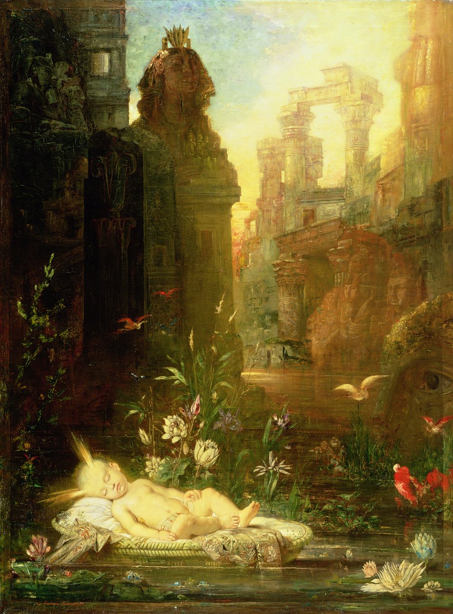O infante Moisés, c.1876-78 de Gustave Moreau