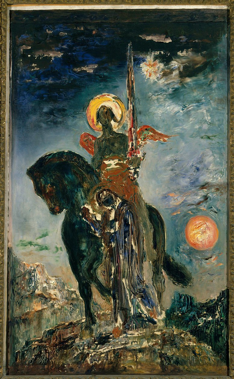 O Parque e o Anjo da Morte Pintado por Gustave Moreau (1826-1898) Sol. 1,10 X 0,37 m. Paris, Musee Gustave Moreau de Gustave Moreau