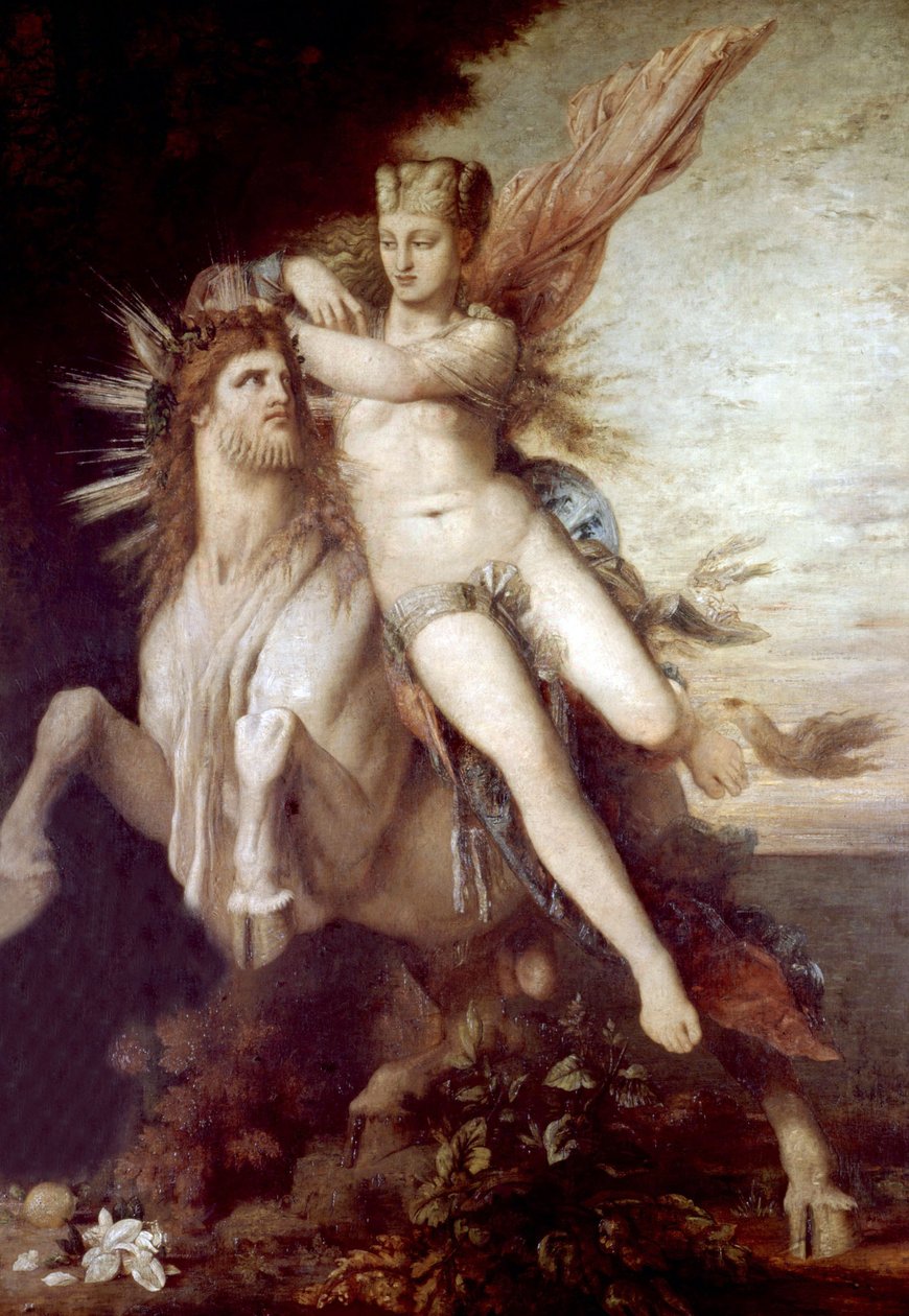 A violação de Europa, c.1869 de Gustave Moreau
