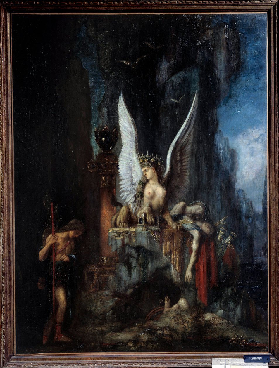 O viajante ou édipo ou o Egalite antes da Morte Édipo em frente à esfinge. Pintura de Gustave Moreau (1826-1898) Sol do século XIX. 0,93x1,24 m Metz, musee des Beaux Arts. - O Viajante ou Édipo o Viajante ou Igualdade antes da Morte, de Gustave Moreau