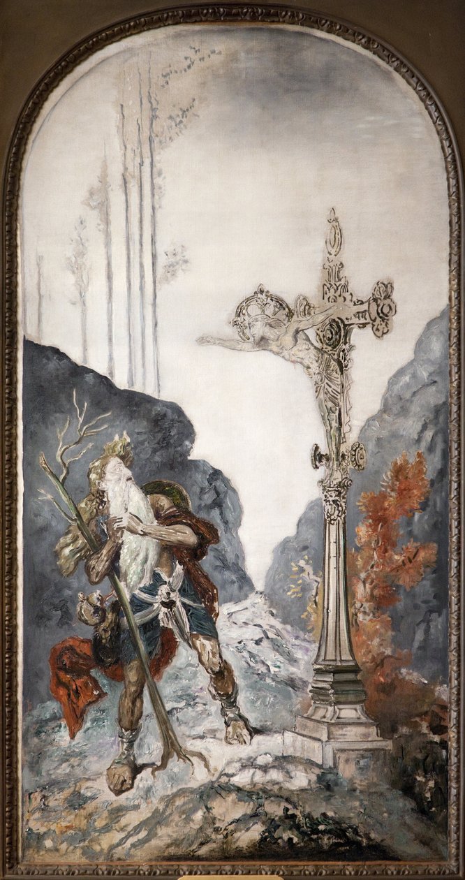 O judeu errante, surpreendido pelo calvário que o chama, pintura a óleo sobre tela de Gustave Moreau (1826-1898). Fotografia, KIM Youngtae, Paris, Musee Gustave Moreau. de Gustave Moreau