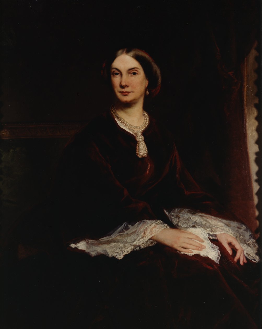 Retrato de Louisa, Duquesa de Northumberland (óleo sobre tela) de Gustave Pope