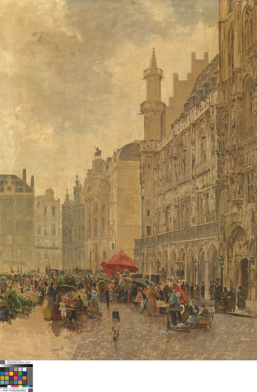 A Grande Place em Bruxelas de Gustave Walckiers