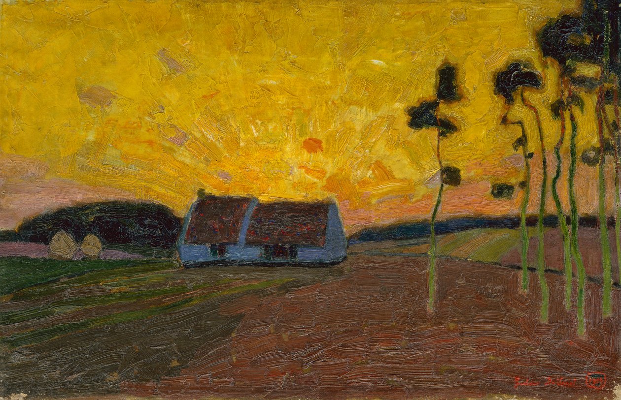 Paisagem em Sint-Martens-Latem de Gustave de Smet