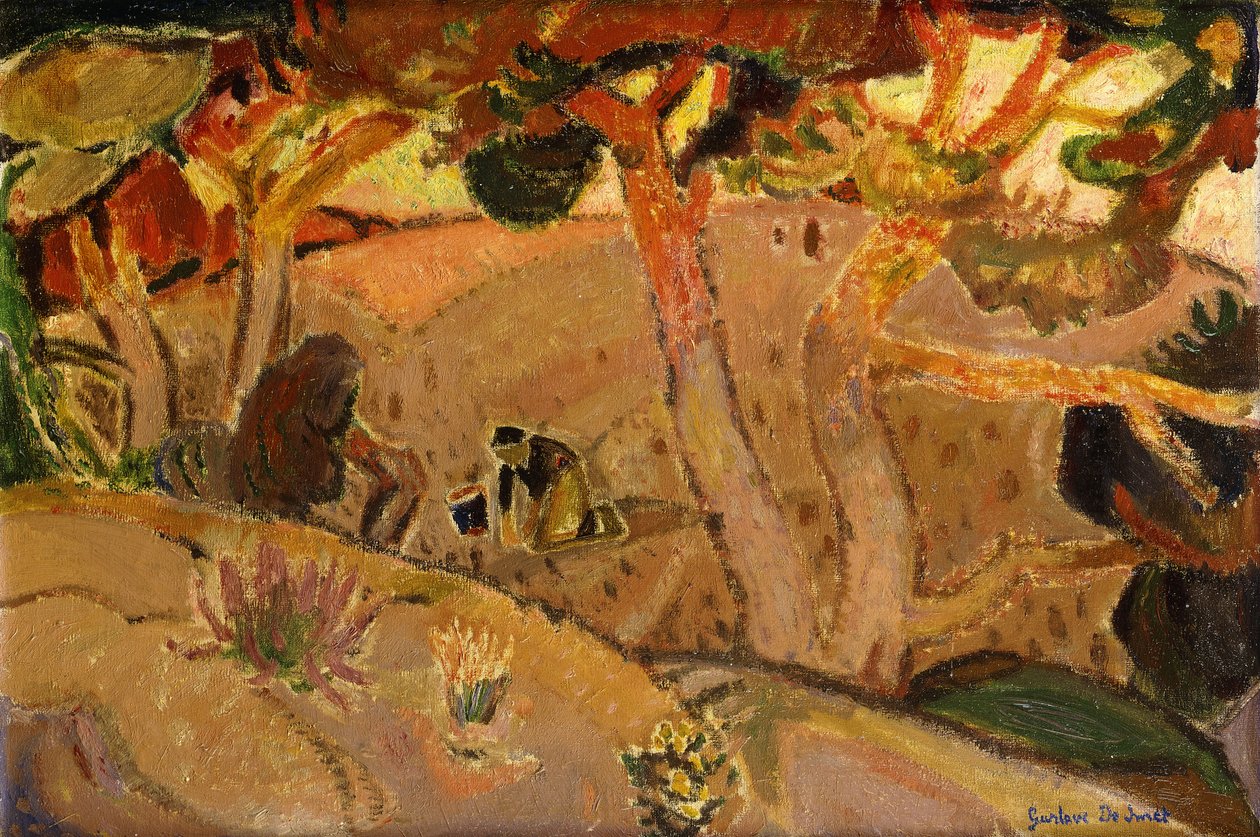 Paisagem Ensolarada; Paysage Ensoleille - Paisagem ensolarada de Gustave de Smet