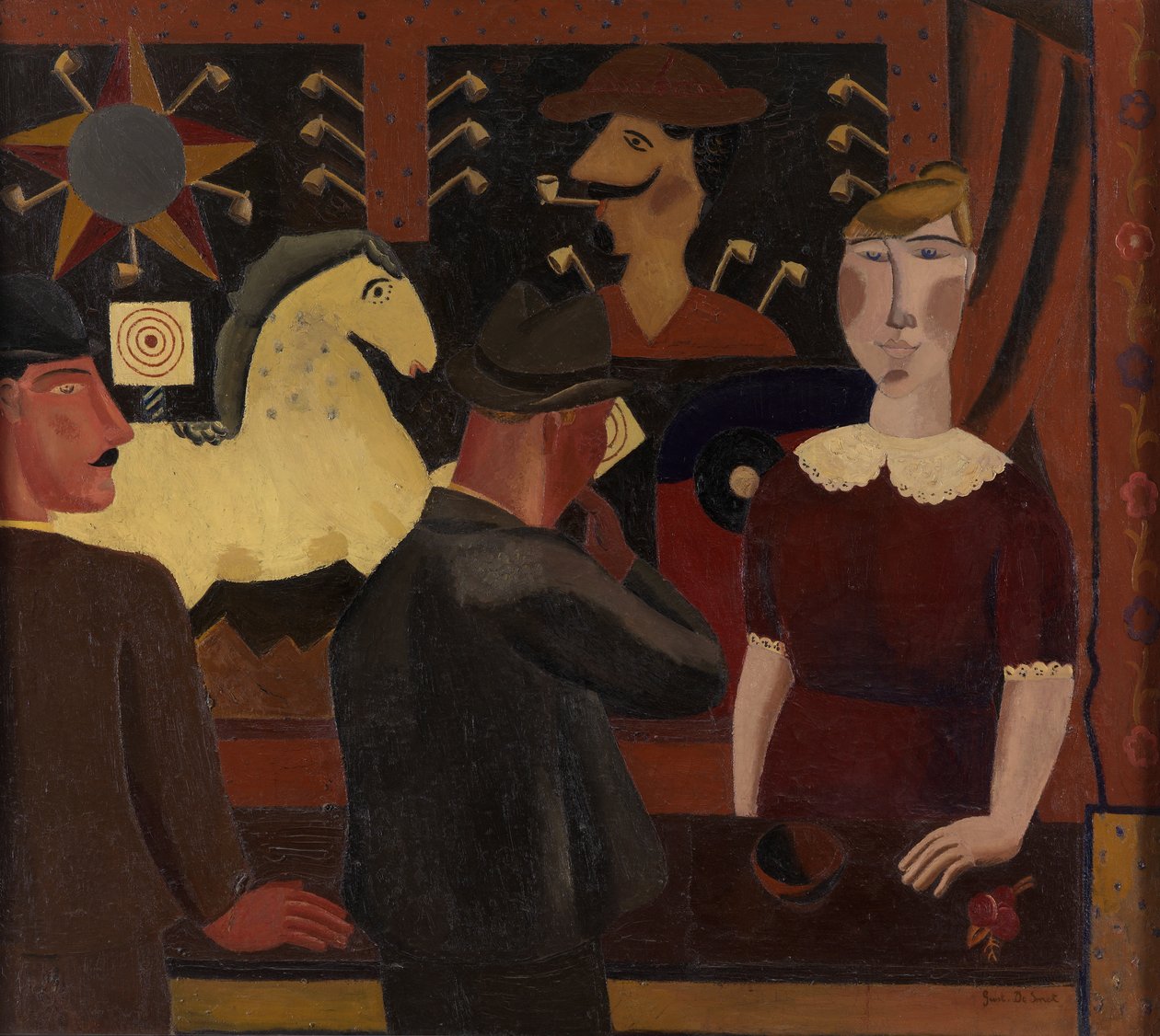 A Galeria de Tiro (óleo sobre tela) de Gustave de Smet