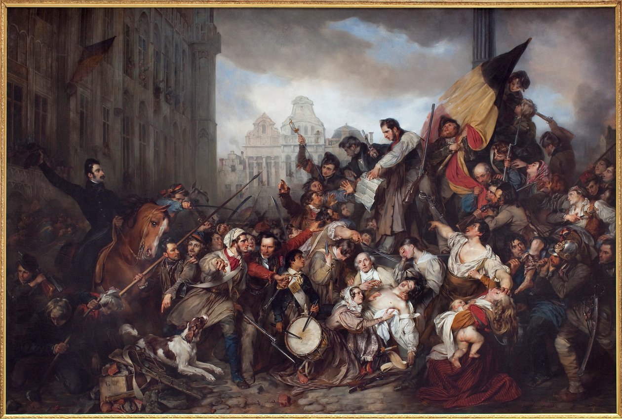 A Revolução Belga de 1830, 1835 de Gustave Wappers