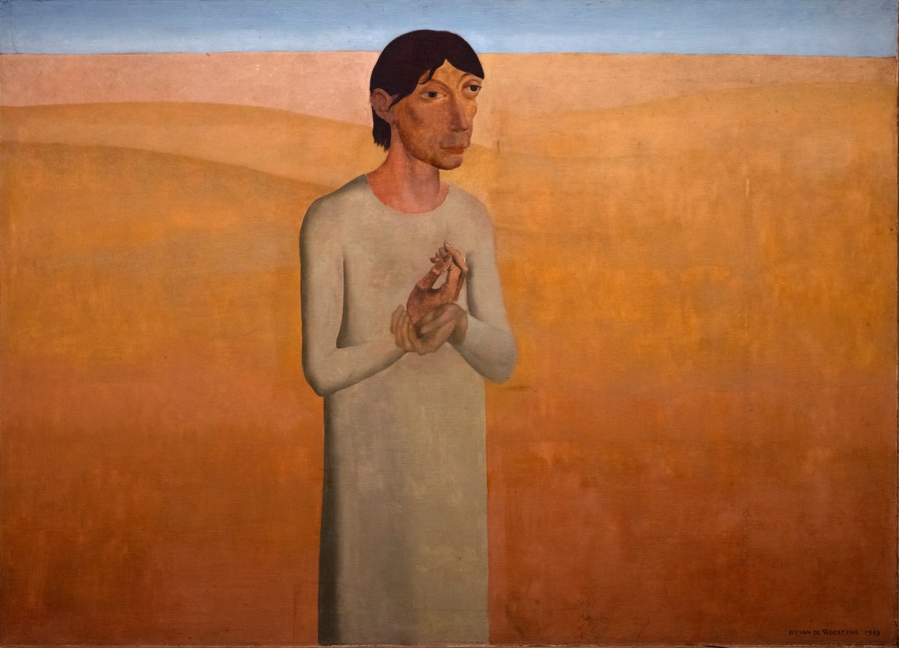 Cristo no deserto de Gustave Van de Woestyne