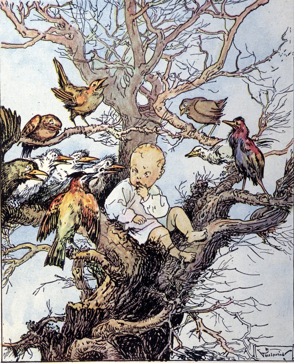 Ilustração para “La storia di Peter Pan””, fábula de James Matthew Barrie (JM ou J. M. Barrie de Gustavo Gustavino Rosso