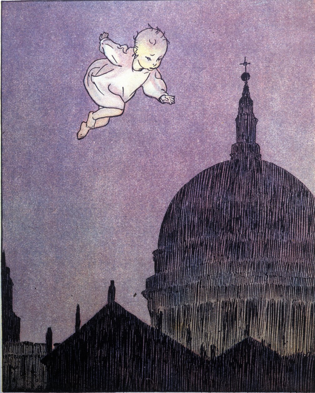 Ilustração para “La storia di Peter Pan””, fábula de James Matthew Barrie (JM ou J. M. Barrie de Gustavo Gustavino Rosso