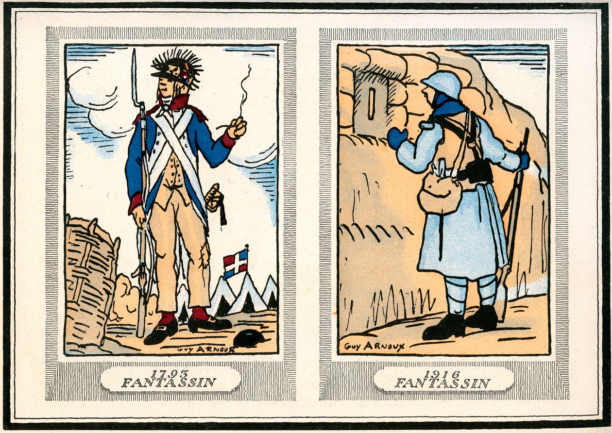 "É ajoelhar-se à sua frente" dizem os nossos generais entusiastas dos seus Cabeludos. 1914-1917 (gravados) de Guy Arnoux