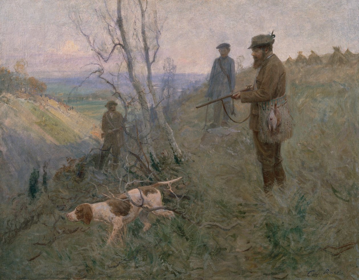 A caça (óleo sobre tela) de Guy Rose