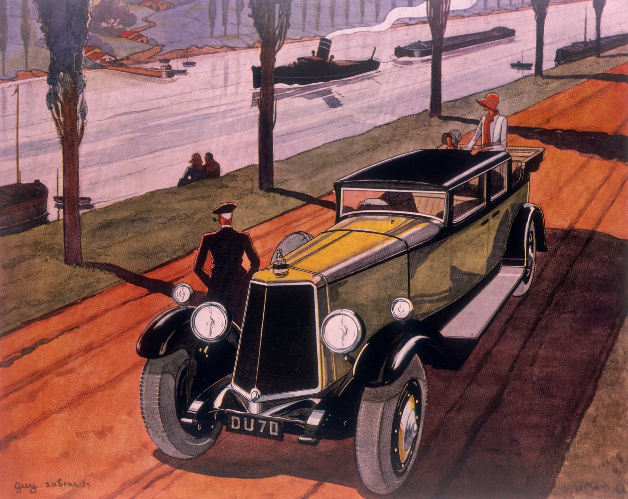 Cartaz publicitário carros Armstrong Siddeley, 1930 de Guy Sabran