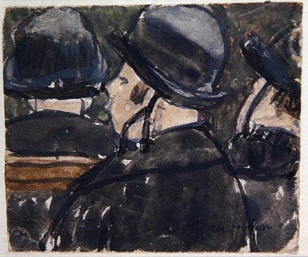 Chapeaux aux Brides (aguarela sobre papel) de Gwen John