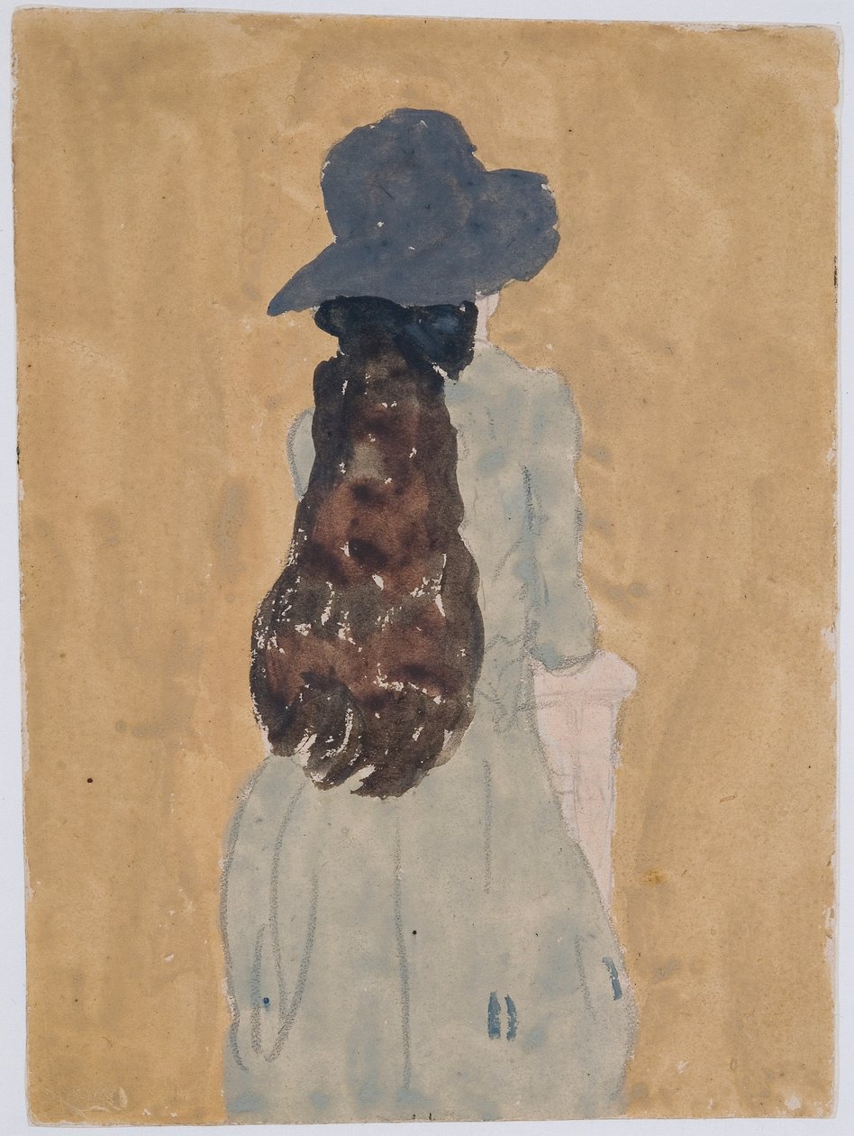 Figura na igreja (lápis e guache sobre papel) de Gwen John