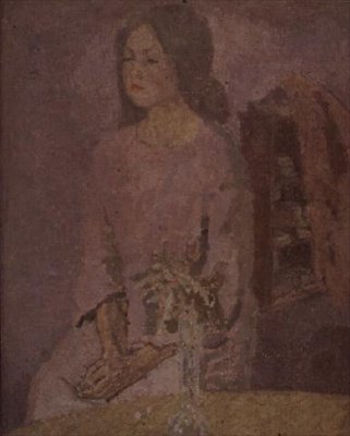 Rapariga em Rose, c.1918 de Gwen John