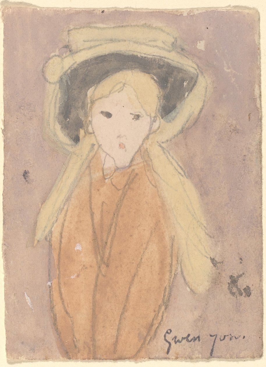 Menina com um grande chapéu de Gwen John