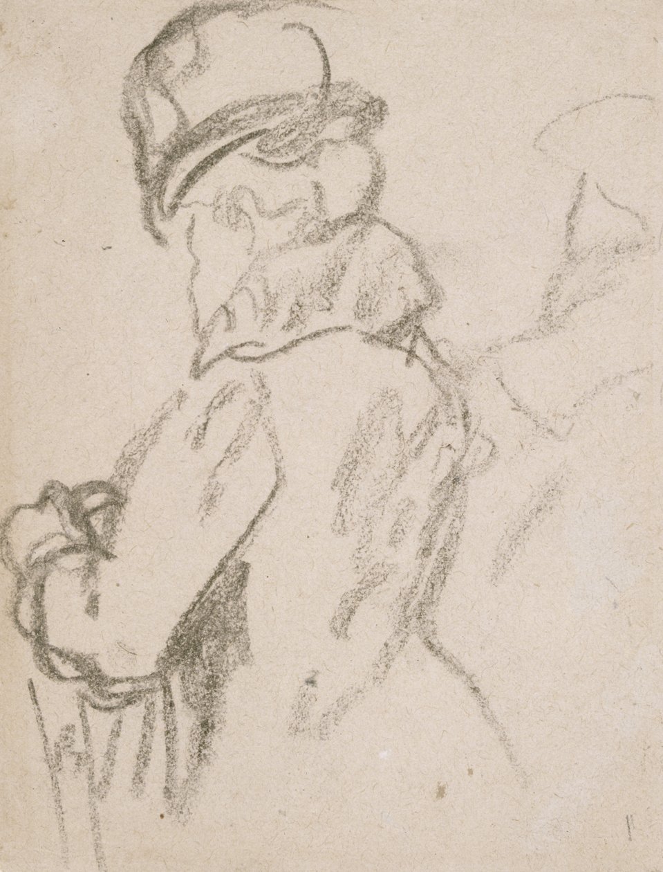 Mademoiselle Pouvereau (carvão sobre papel) de Gwen John
