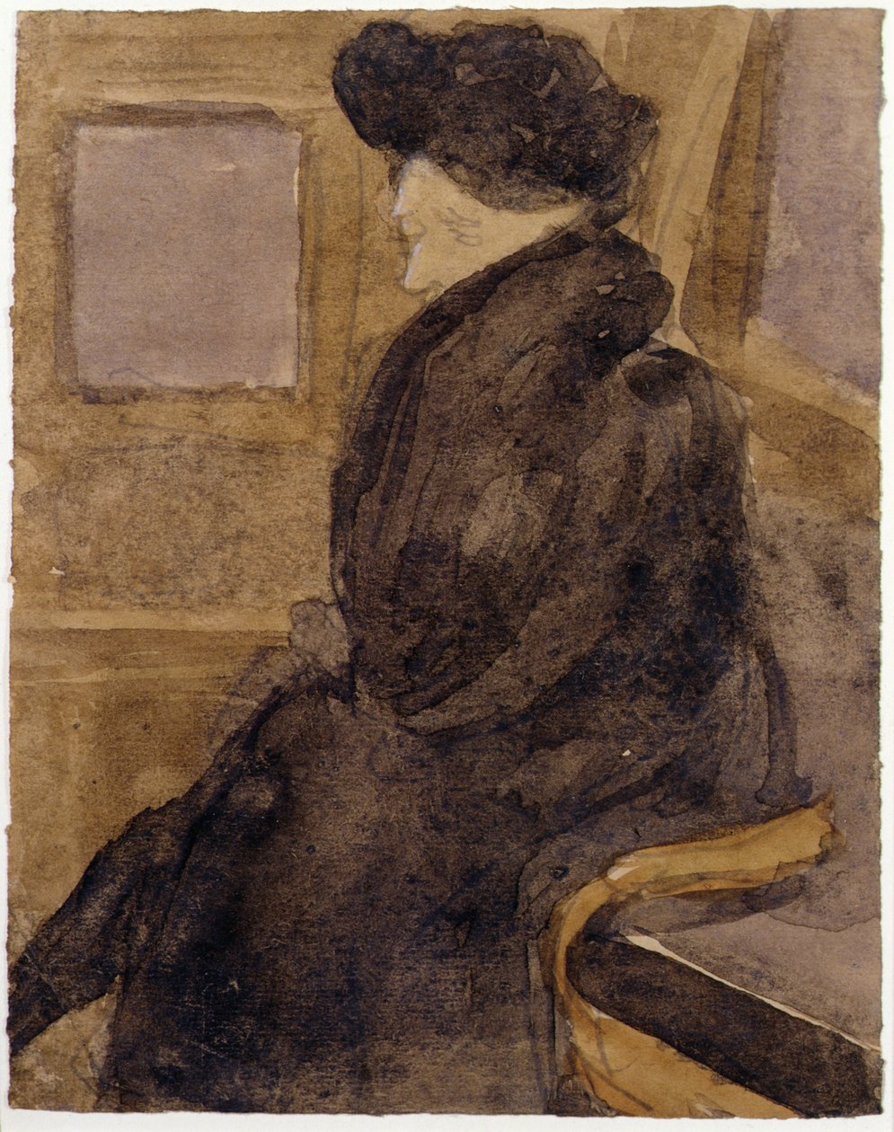 Mulher idosa num elétrico de Gwen John