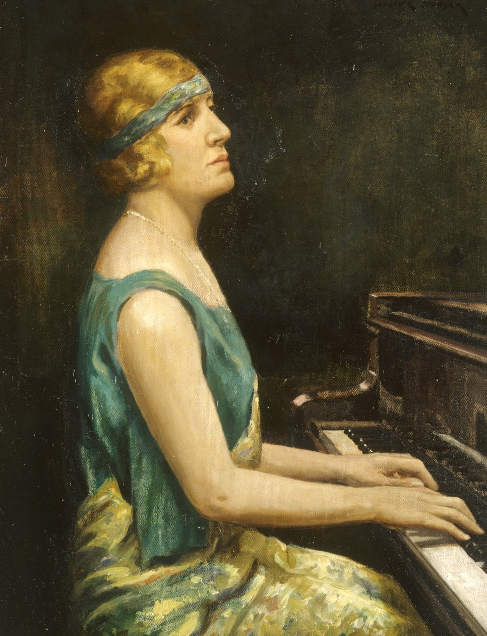 Marie Novello (óleo sobre tela) de Gwynedd M. Hudson