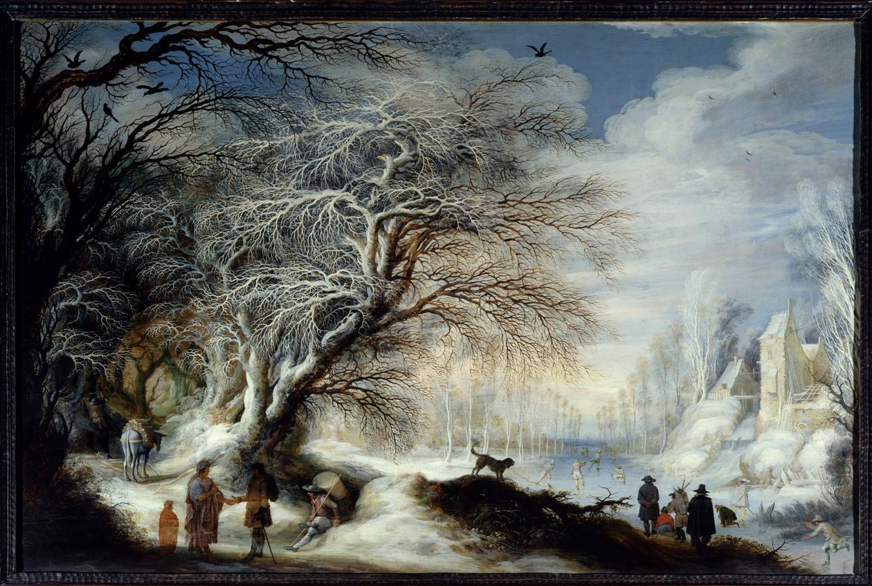 Paisagem de inverno. Pintura de Gysbrecht Lytens de Gysbrecht Lytens or Leytens