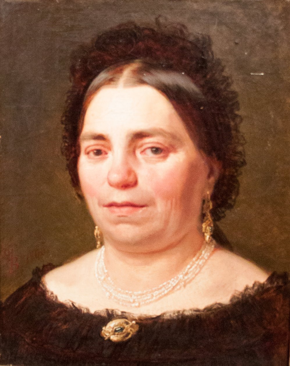 Retrato da Sra. Vilmos Benczur, mãe do artista Húngaro: Benczur Vilmosne, mãe de Benczur Gyula, retrato de Gyula Benczúr