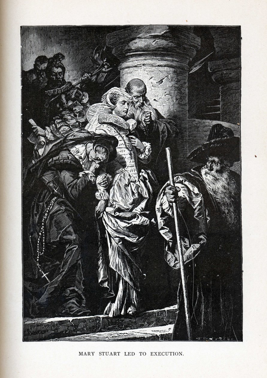 Mary Stuart levou à execução, 1882 de Gyula Benczúr
