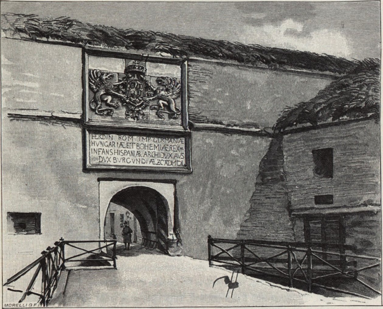 O Portão da Antiga Fortaleza em Komárno, década de 1890 de Gyula Háry