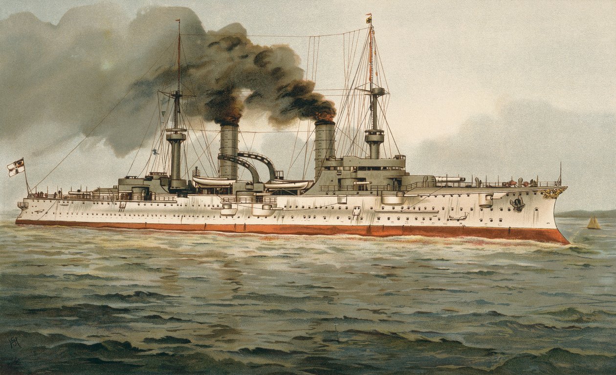 SM Big Cruiser &39;Furst Bismarck&39; (HM Grande Cruzador &39;Prince Bismarck&39;) 1899 de H. Graf
