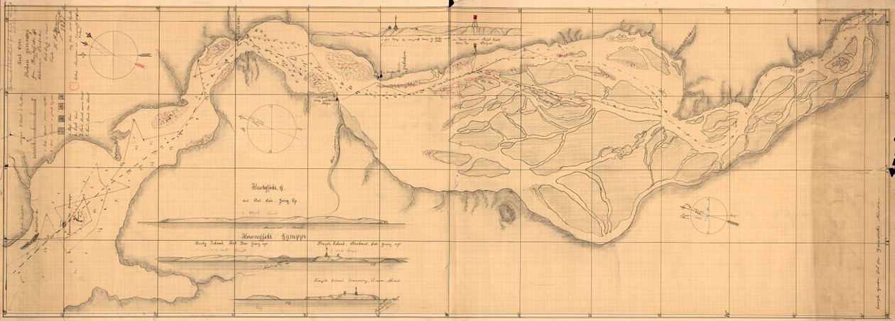 Mapa do Rio Jennisej de H.H. Hansen