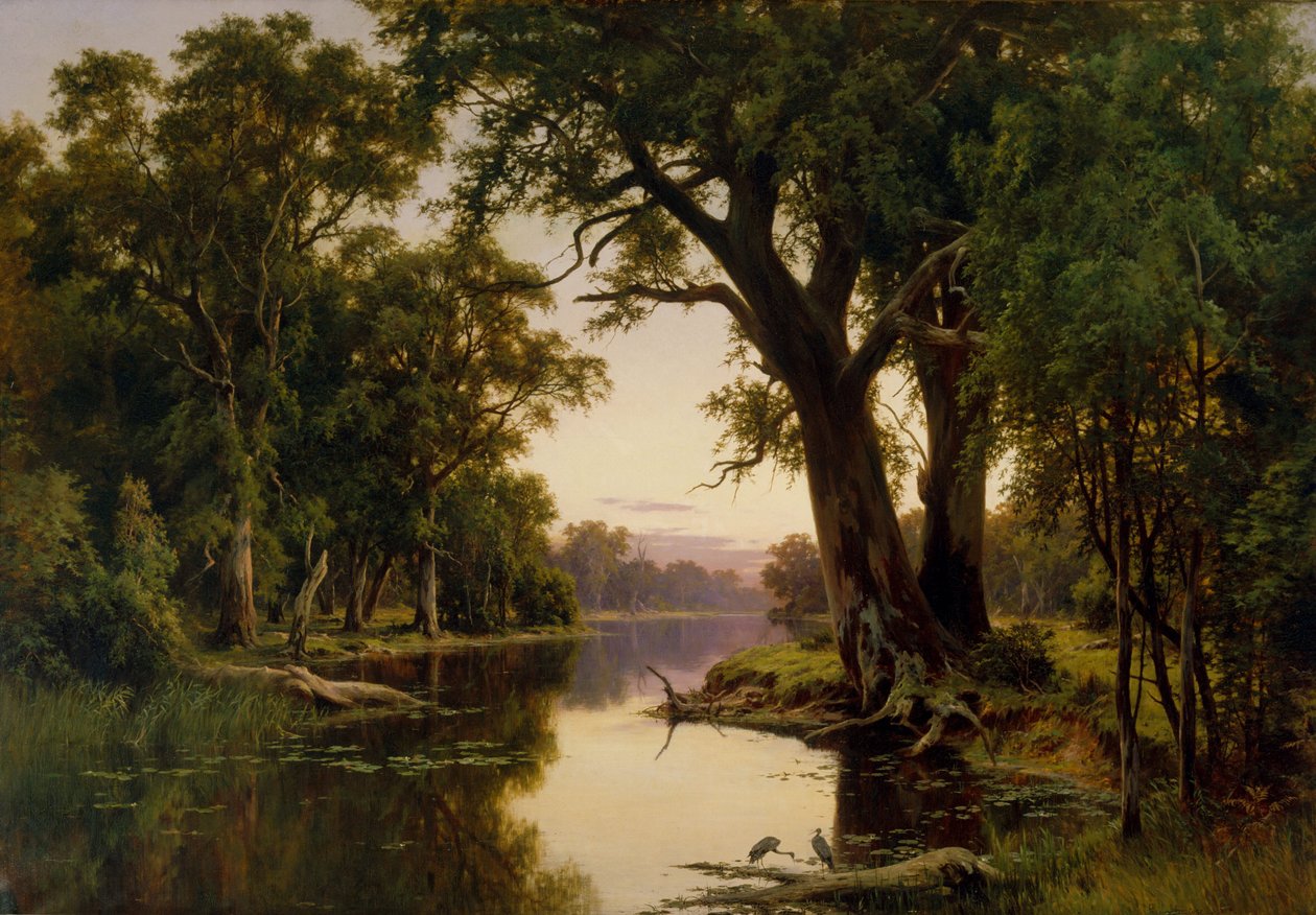 Um billabong do Goulburn, Victoria de H J. Johnstone