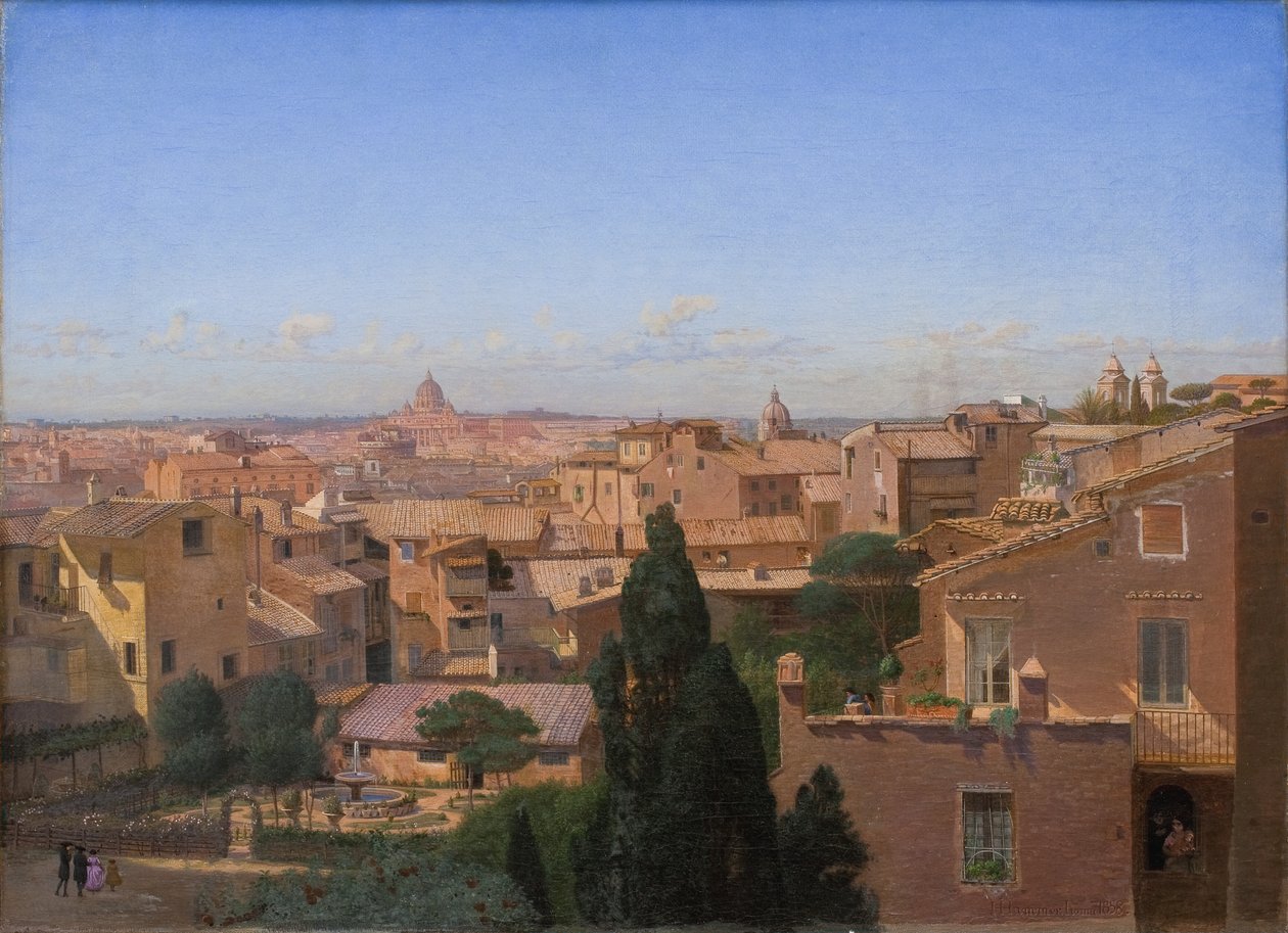 Uma vista de Roma vista da residência do artista de H.J. Hammer