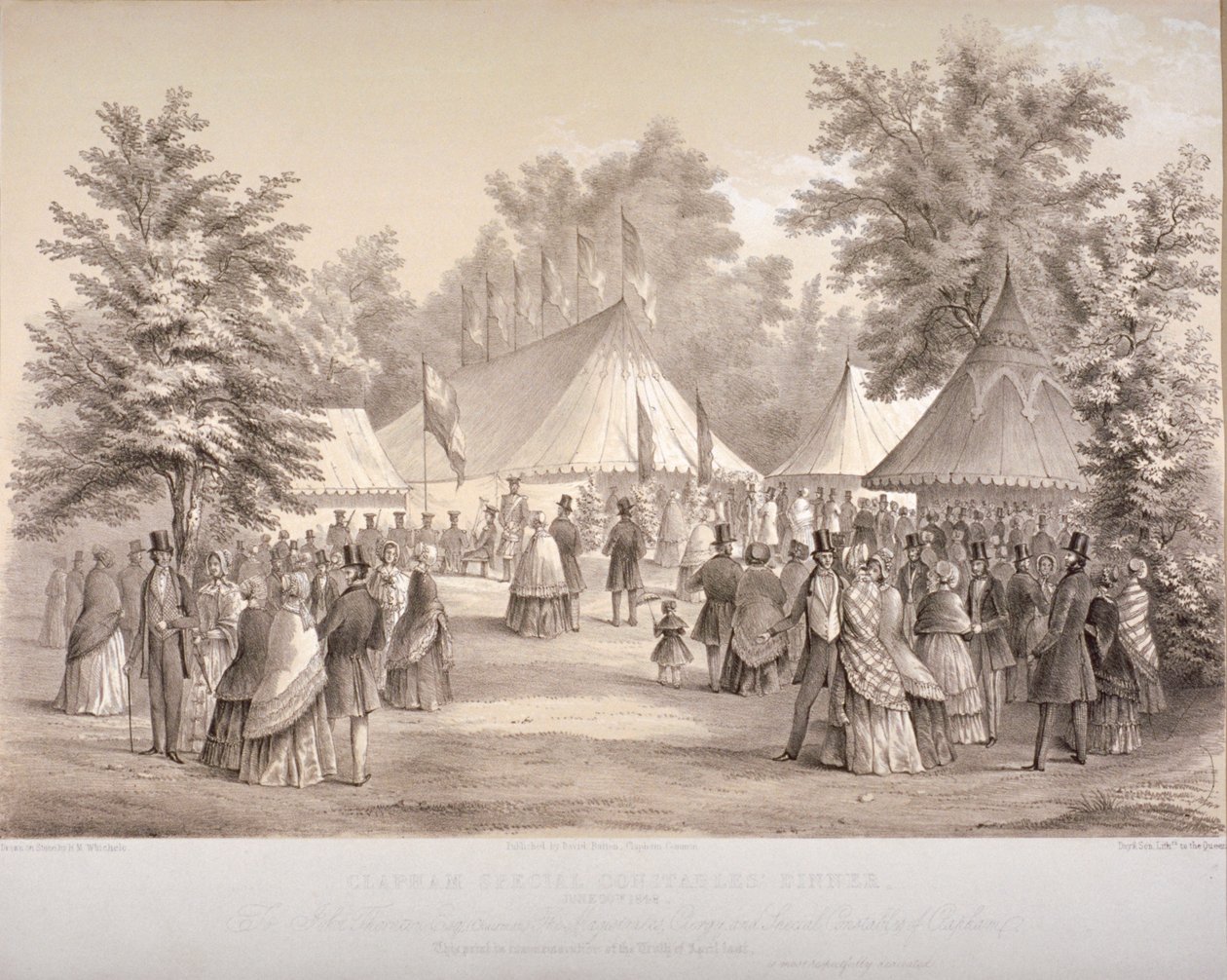 Jantar de Clapham Special Constables, Clapham, Londres, 1848 de HM Whichelo