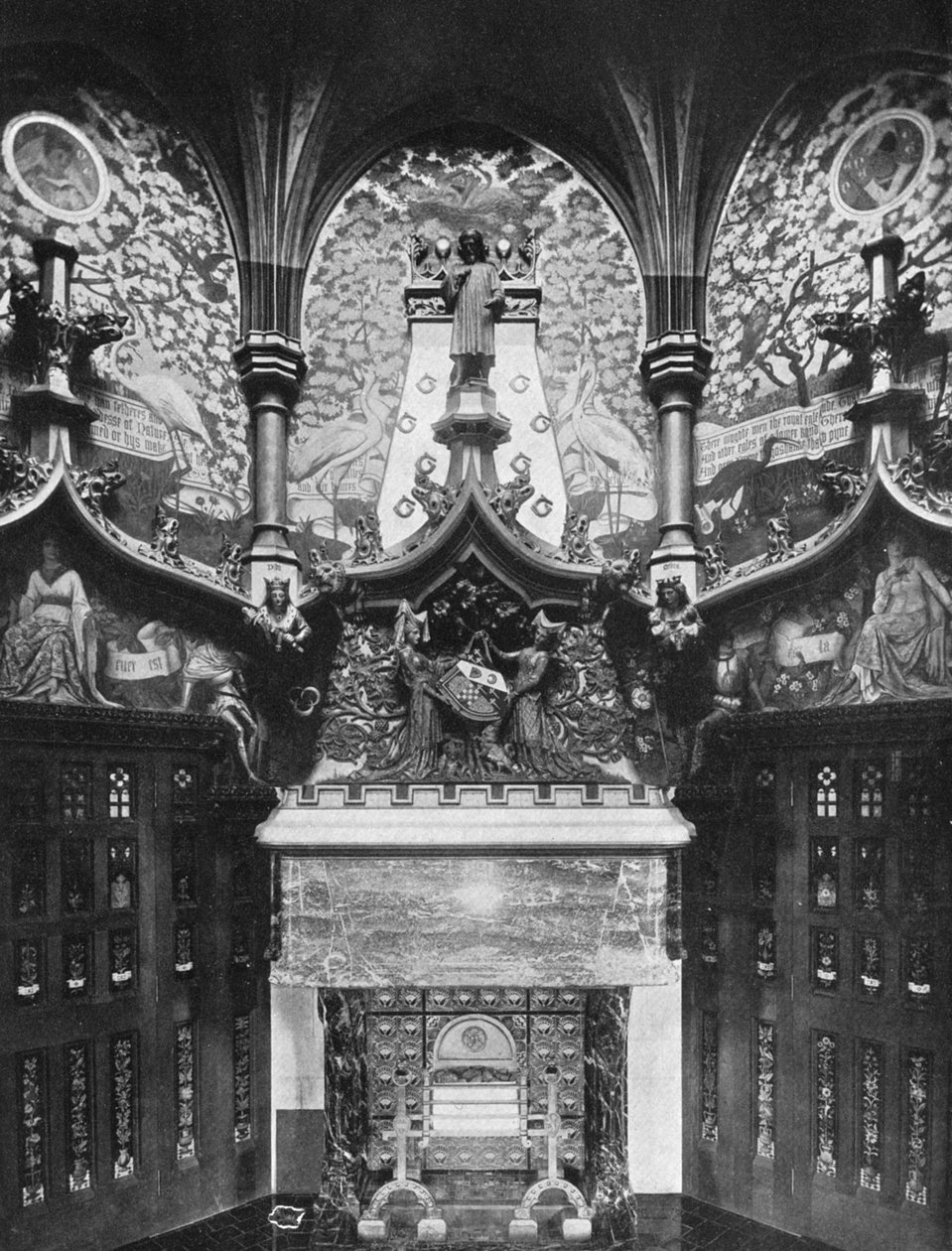 The Chaucer Room, Castelo de Cardiff, País de Gales, 1924-1926 de HN King